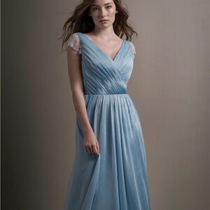 Elegant Tiffany Chiffon Evening Gown Belsoie L194012